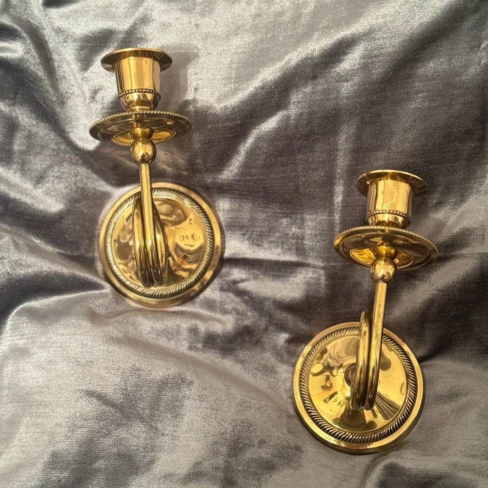 Vintage Mid-Century Hollywood Regency Sconces - a Pair